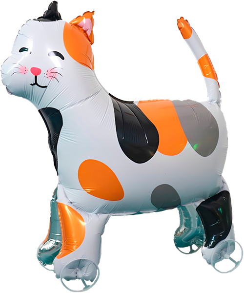 BALAO METALIZADO 34" COM RODAS GATO UN CELEBRATOON
