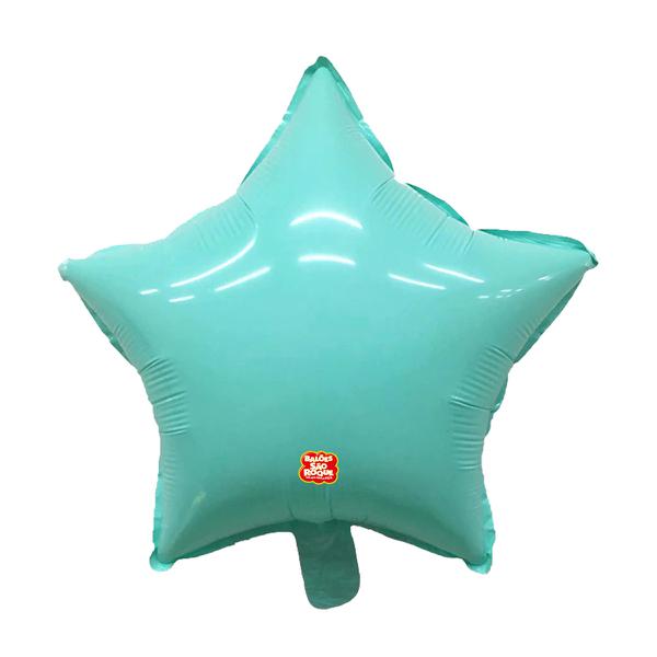 BALAO METALIZADO 45CM ESTRELA AZUL CANDY UN SAO ROQUE