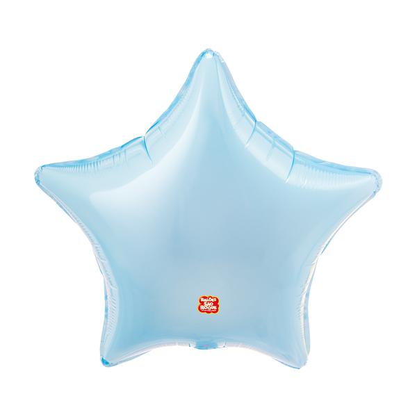 BALAO METALIZADO 45CM ESTRELA AZUL CLARO UN SAO ROQUE