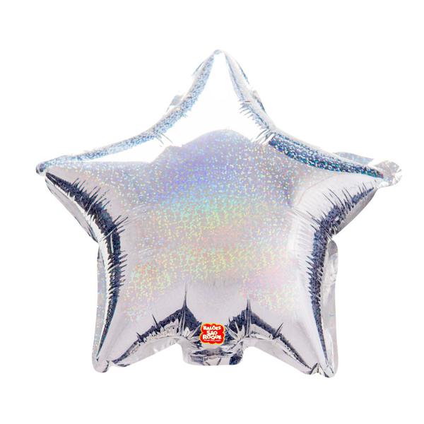 BALAO METALIZADO 45CM ESTRELA PRATA UN SAO ROQUE