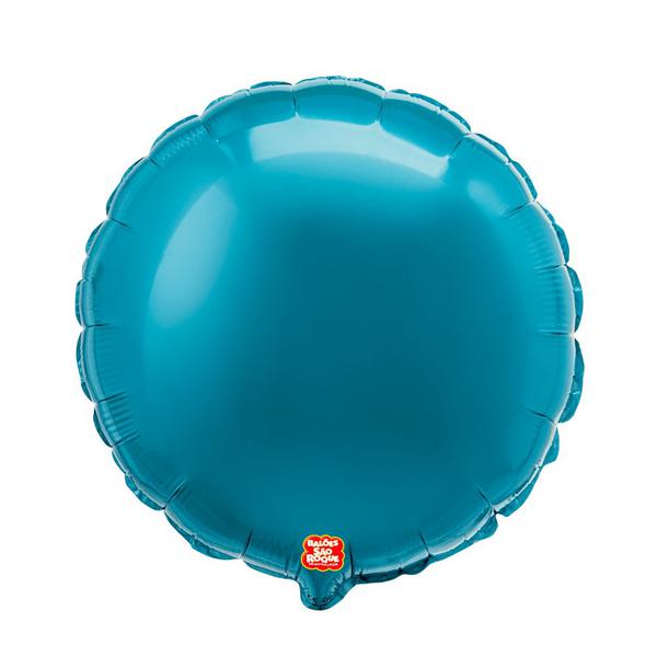 BALAO METALIZADO 45CM REDONDO AZUL ESCURO UN SAO ROQUE