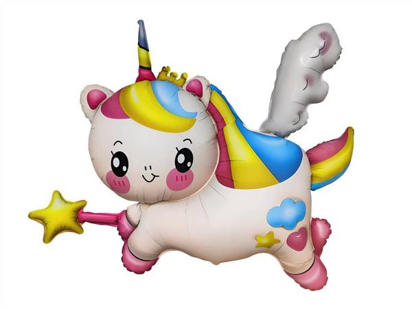 BALAO METALIZADO 48" UNICORNIO FADA UN CELEBRATOON