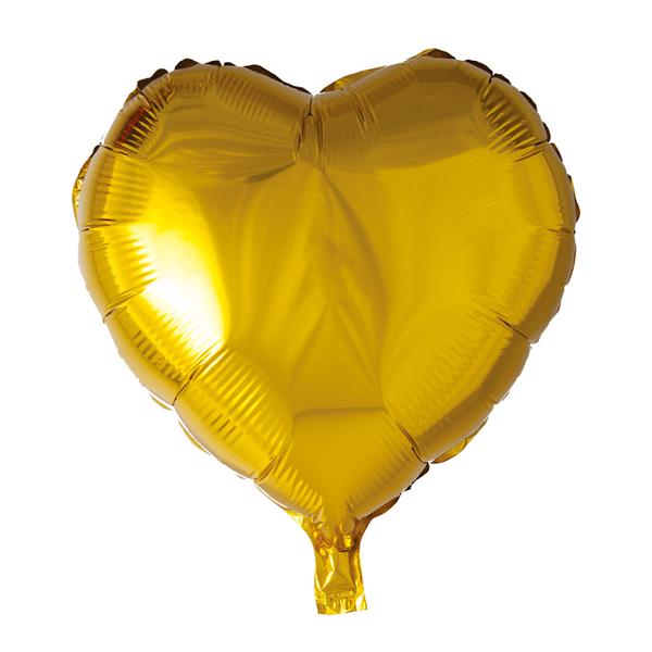 BALAO METALIZADO 5" CORACAO DOURADO 06UN SILVER