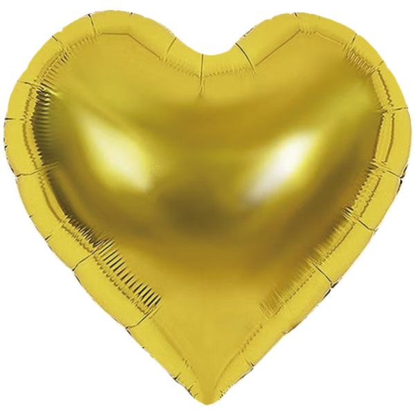 BALAO METALIZADO 5" CORACAO OURO 3UN CELEBRATOON
