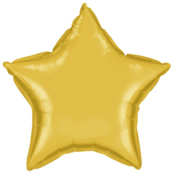 BALAO METALIZADO 5" ESTRELA OURO 3UN CELEBRATOON