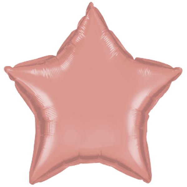 BALAO METALIZADO 5" ESTRELA ROSE GOLD 3UN CELEBRATOON