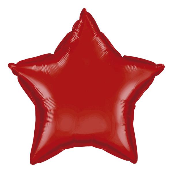 BALAO METALIZADO 5" ESTRELA VERMELHA 3UN CELEBRATOON