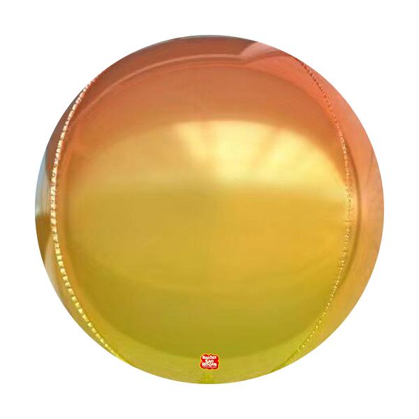 BALAO METALIZADO 62CM ORBZ DEGRADE AMARELO E LARANJA 4D UN SAO ROQUE