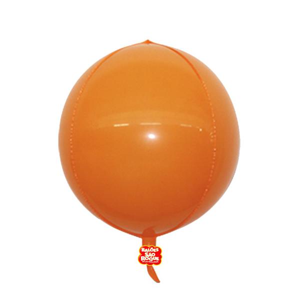 BALAO METALIZADO 63CM ORBZ COLOR MATTE LARANJA 4D UN SAO ROQUE