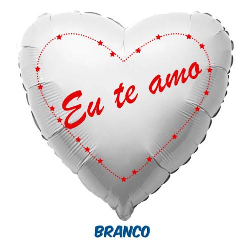 BALAO METALIZADO 9" CORACAO BRANCO EU TE AMO UN MEGATOON