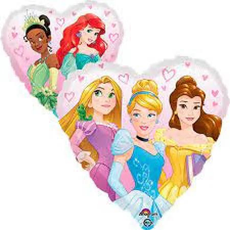 BALAO METALIZADO CORACAO MINI PRINCESAS 9" C/1 UN CROMUS