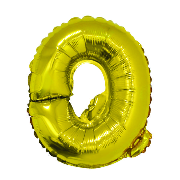 BALAO METALIZADO LETRA Q DOURADO 16" UN SILVER