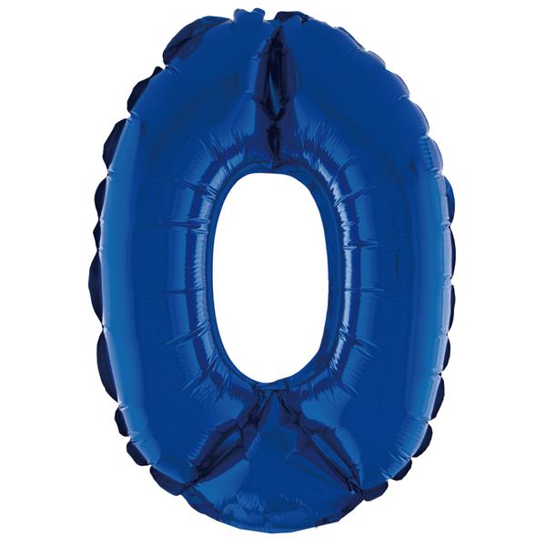 BALAO METALIZADO Nº0 AZUL 16" UN SILVER