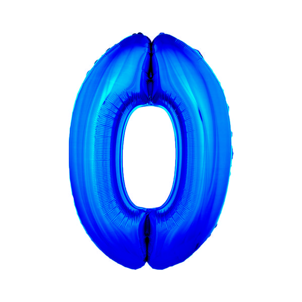 BALAO METALIZADO Nº0 AZUL 34' UN SILVER