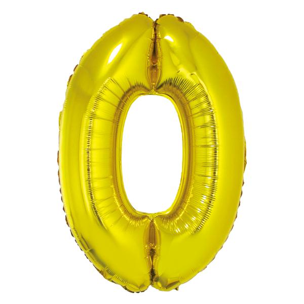 BALAO METALIZADO Nº0 DOURADO 34" UN SILVER