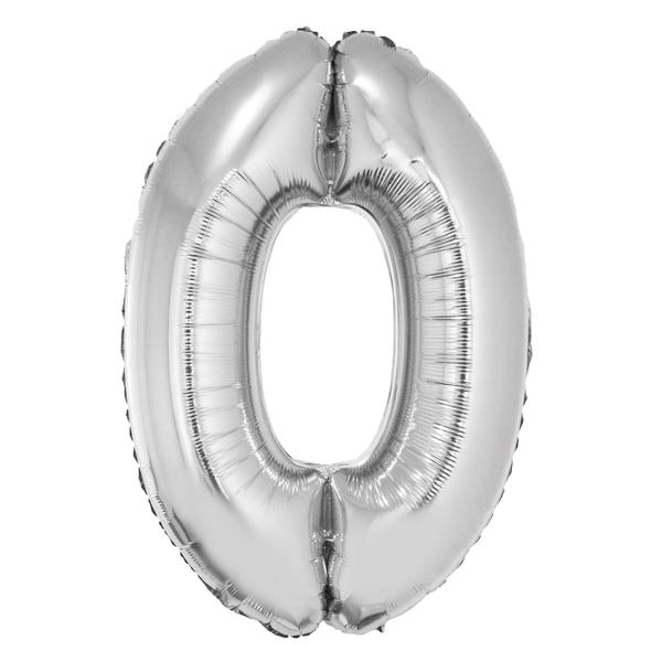 BALAO METALIZADO Nº0 PRATA 34" UN SILVER