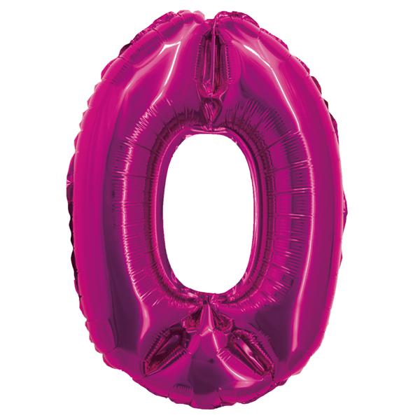 BALAO METALIZADO Nº0 ROSA 16" UN SILVER