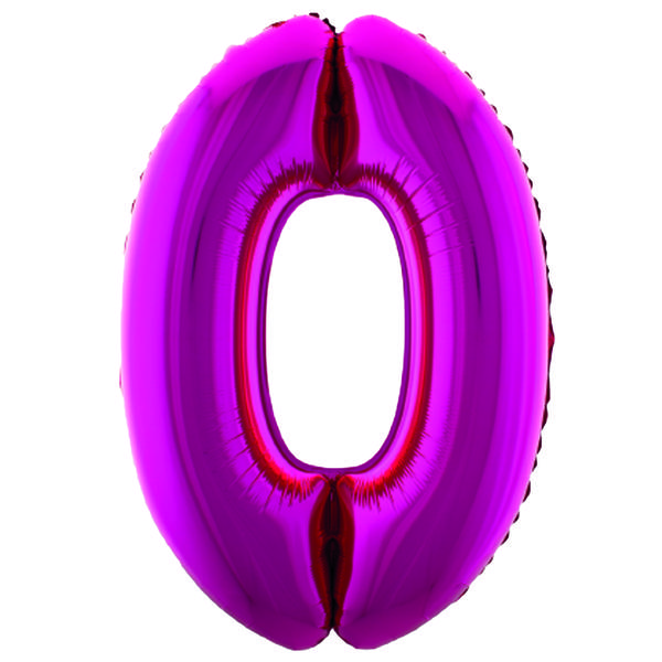 BALAO METALIZADO Nº0 ROSA 34" UN SILVER