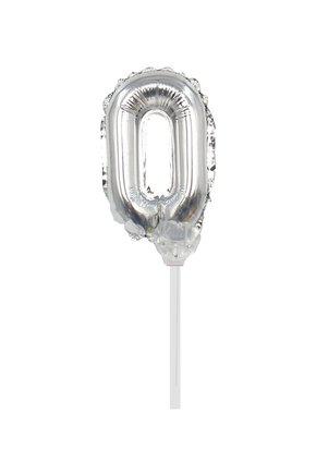 BALAO METALIZADO Nº0 TOPCAKE PRATA 13CM UN SAO ROQUE