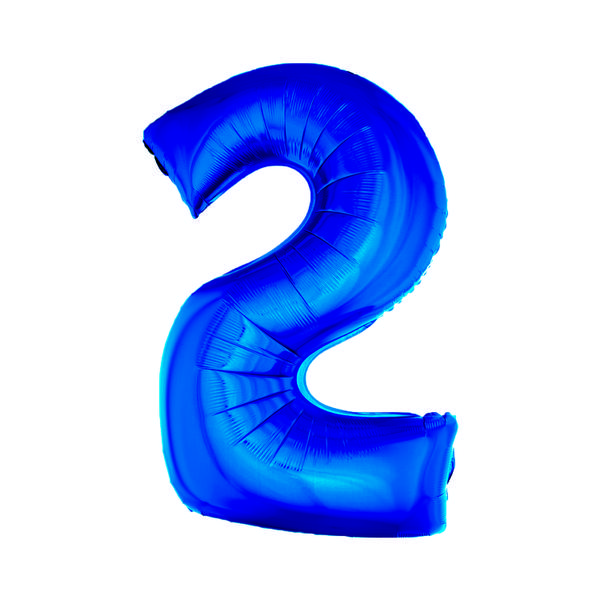 BALAO METALIZADO Nº2 AZUL 34' UN SILVER