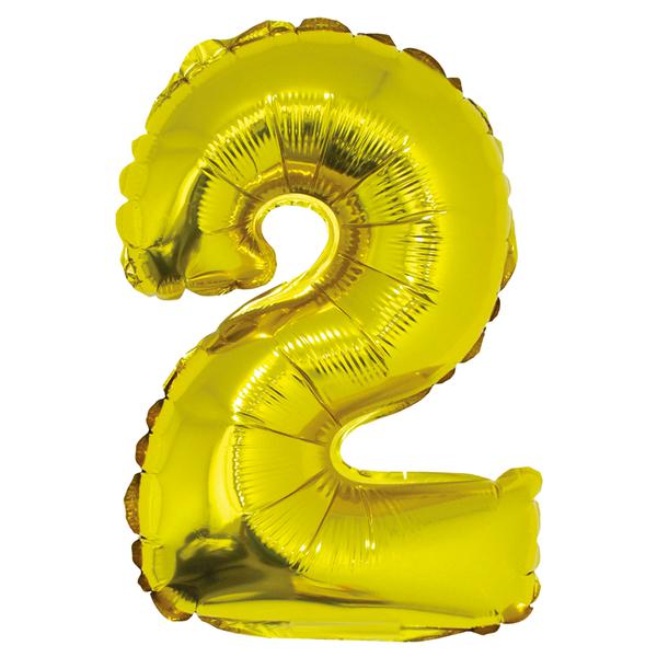 BALAO METALIZADO Nº2 DOURADO 16" UN SILVER