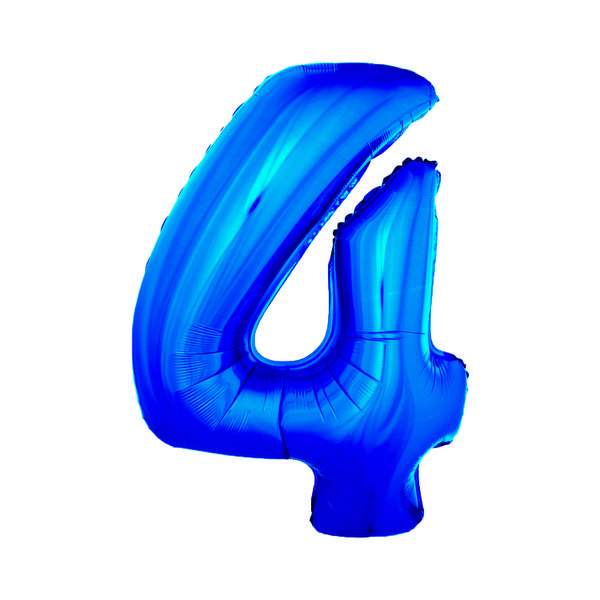 BALAO METALIZADO Nº4 AZUL 34' UN SILVER