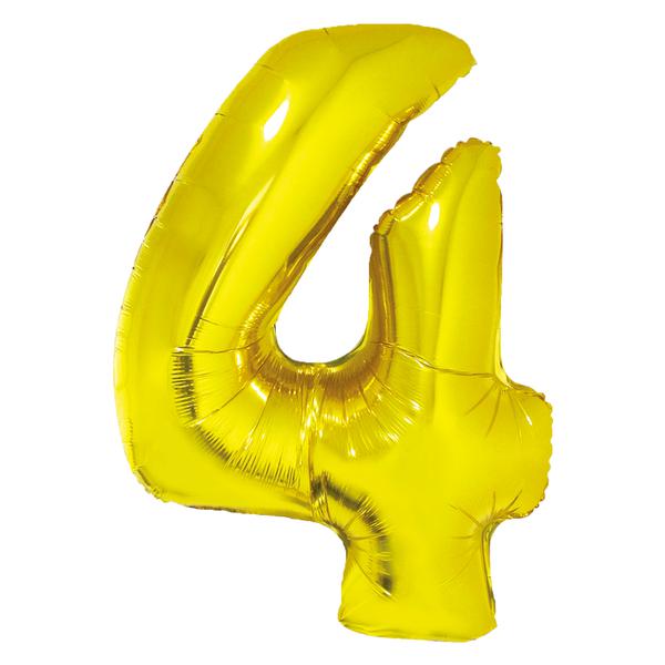 BALAO METALIZADO Nº4 DOURADO 34" UN SILVER