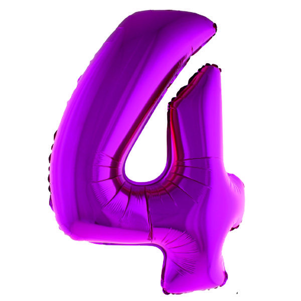 BALAO METALIZADO Nº4 ROSA 34" UN SILVER