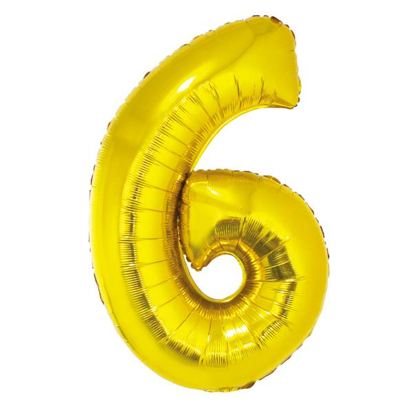 BALAO METALIZADO Nº6 DOURADO 34" UN SILVER