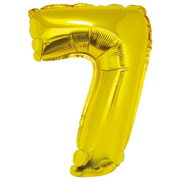 BALAO METALIZADO Nº7 DOURADO 16" UN SILVER