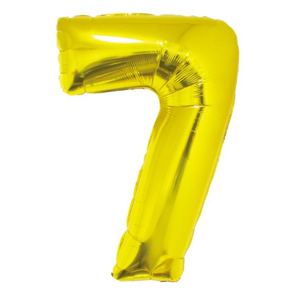 BALAO METALIZADO Nº7 DOURADO 34" UN SILVER