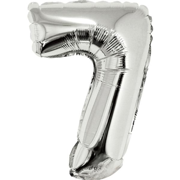 BALAO METALIZADO Nº7 PRATA 16" UN SILVER
