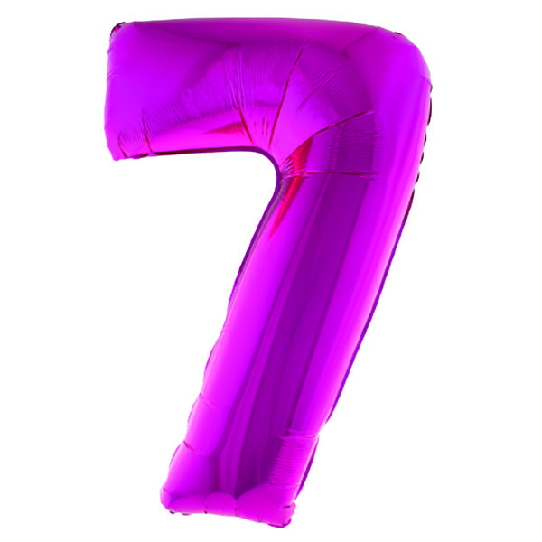 BALAO METALIZADO Nº7 ROSA 34" UN SILVER