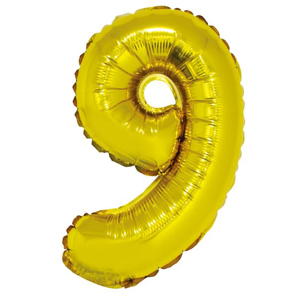BALAO METALIZADO Nº9 DOURADO 16" UN SILVER