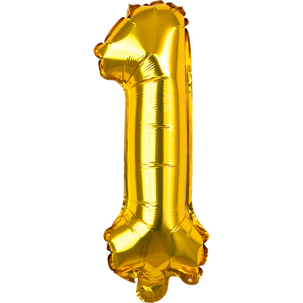 BALAO METALIZADO PEQUENO DOURADO Nº1 UN REGINA