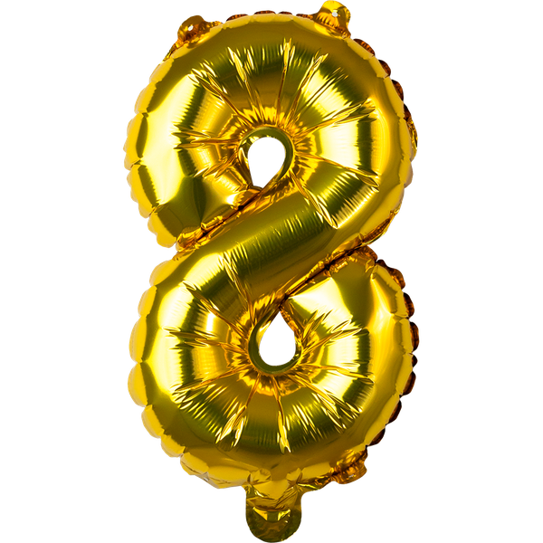 BALAO METALIZADO PEQUENO DOURADO Nº8 UN REGINA
