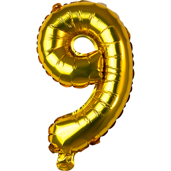 BALAO METALIZADO PEQUENO DOURADO Nº9 UN REGINA