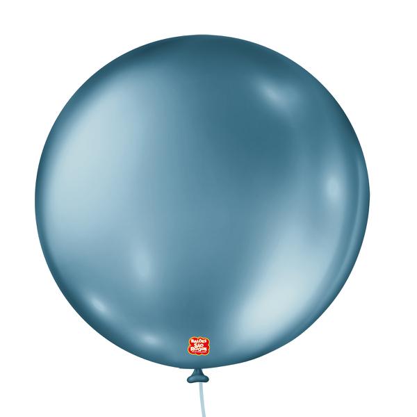 BALAO METALLIC Nº05 BALLOON AZUL 25UN SAO ROQUE