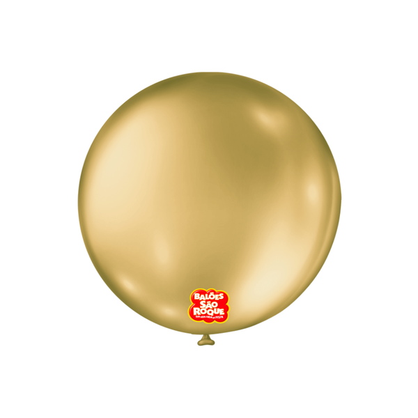 BALAO METALLIC Nº05 BALLOON OURO 25UN SAO ROQUE