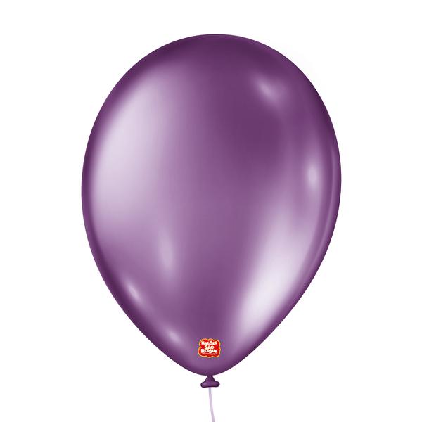 BALAO METALLIC Nº09  BALLOON ROXO 25UN SAO ROQUE