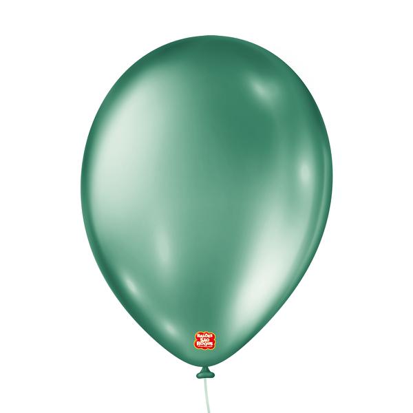 BALAO METALLIC Nº09  BALLOON VERDE 25UN SAO ROQUE
