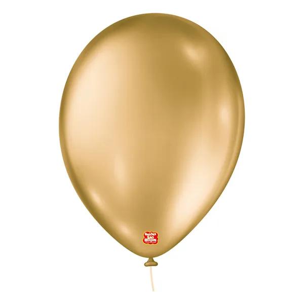 BALAO METALLIC Nº11 BALLOON OURO 25UN SAO ROQUE