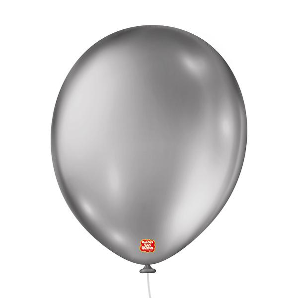 BALAO METALLIC Nº11 BALLOON PRATEADO 25UN SAO ROQUE