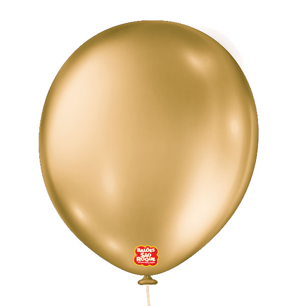 BALAO METALLIC Nº16 BALLOON DOURADO 10UN SAO ROQUE