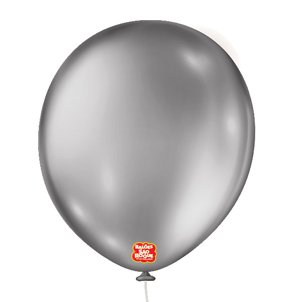 BALAO METALLIC Nº16 BALLOON PRATEADO 10UN SAO ROQUE