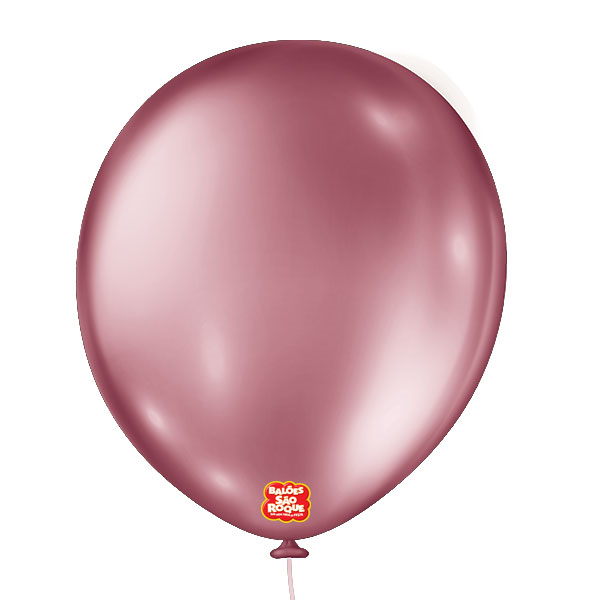 BALAO METALLIC Nº16 BALLOON ROSA 10UN SAO ROQUE