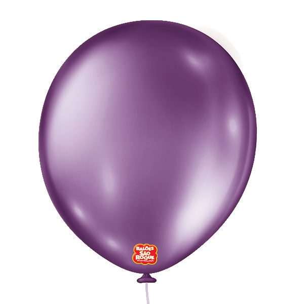 BALAO METALLIC Nº16 BALLOON ROXO 10UN SAO ROQUE