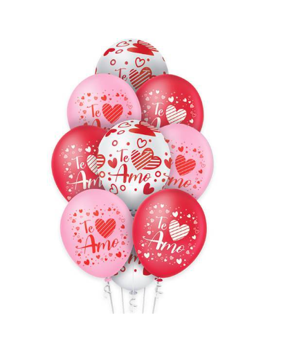 BALAO REDONDO 12" EU TE AMO AMORE 10UN REGINA