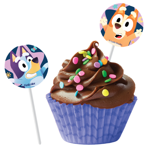 BANDEIRINHA PARA DOCINHOS BLUEY 08UN FESTCOLOR