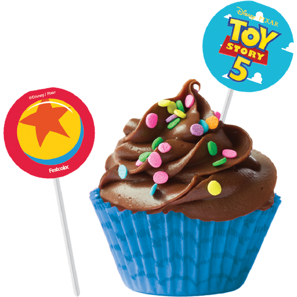 BANDEIRINHA PARA DOCINHOS TOY STORY 5 08UN FESTCOLOR